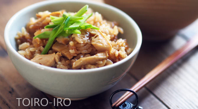 水煮で一年中楽しめる、たけのこご飯