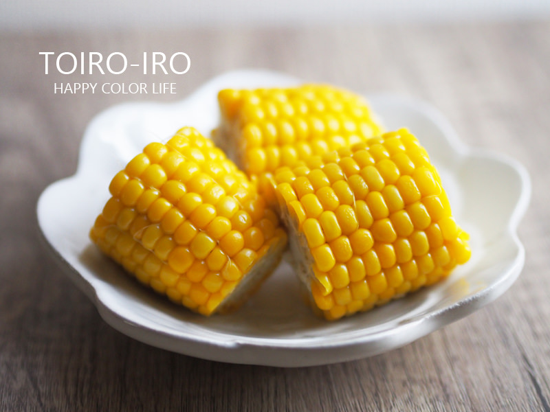 電子レンジでトウモロコシの塩茹で Toiro Note トイロノート 家族が笑顔になる いつものごはんを彩るレシピサイト