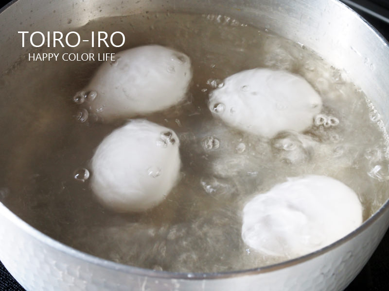 ゆで卵の作り方と ゆで時間による卵の黄身の状態の変化 Toiro Note トイロノート 家族が笑顔になる いつものごはんを彩るレシピサイト