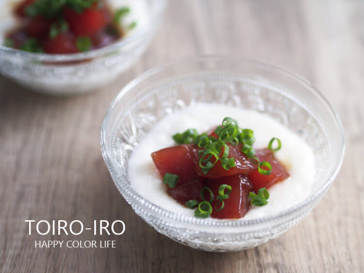 簡単おつまみ！マグロの山かけ