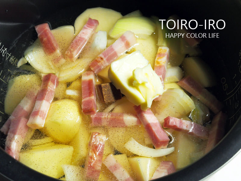 炊飯器にお任せ バター風味の洋風肉じゃが Toiro Note トイロノート 家族が笑顔になる いつものごはんを彩るレシピサイト