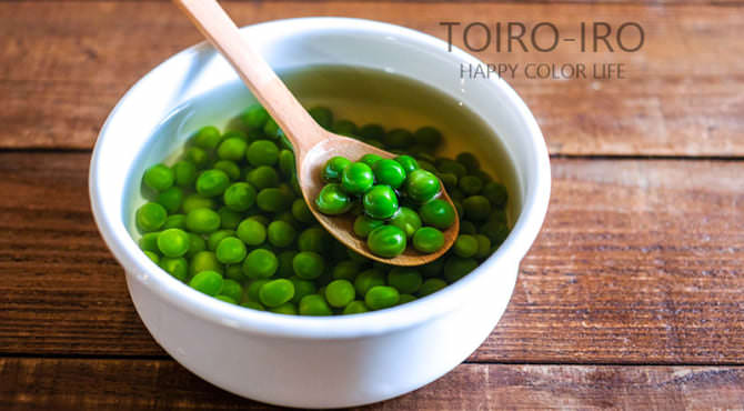 グリンピースの出汁煮